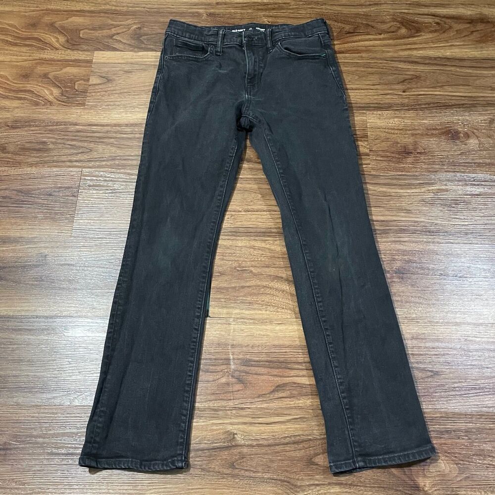 Old Navy Straight Jeans Built-in Flex Black Cotton Women's Size 14 Plus